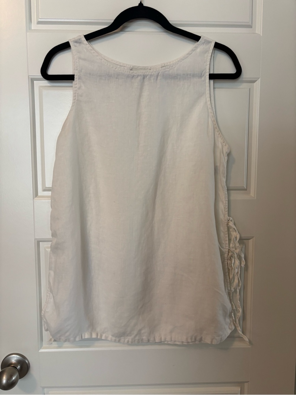 Sleeveless Linen Tank Top with side ties
